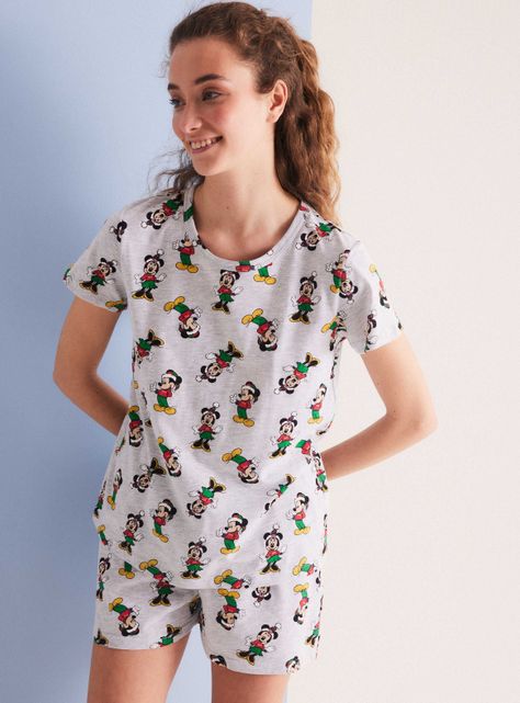 Pijama Disney Navidad Minnie y Mickey Full Print en Caja-0