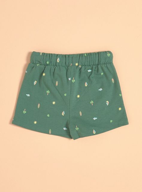 Short con Estampado y Bolsillo Delantero-1