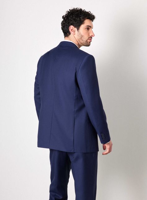 Traje Recto 100% Lana Lisa Regular Fit Super 100-1