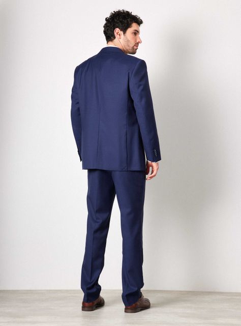 Traje Recto 100% Lana Lisa Regular Fit Super 100-5