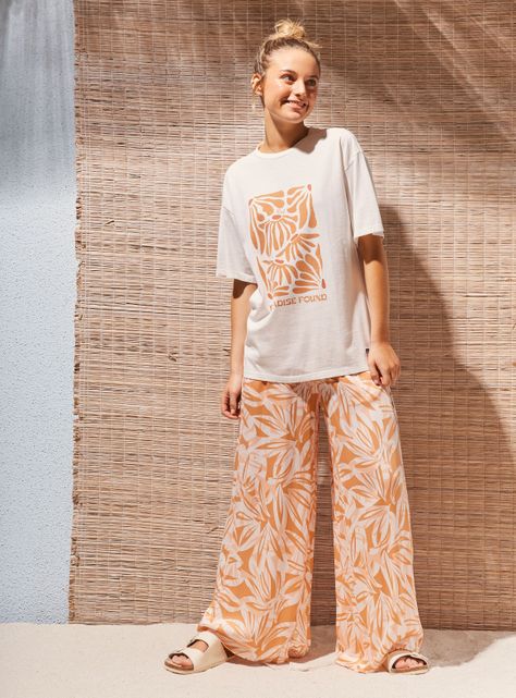 Pantalón Palazo Estampado Viscosa-4