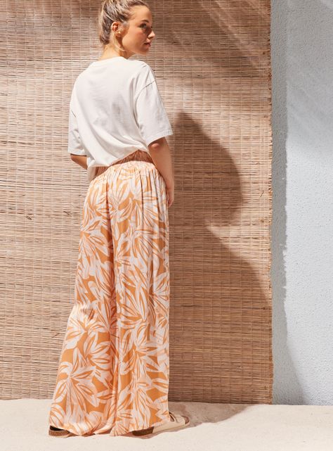 Pantalón Palazo Estampado Viscosa-5