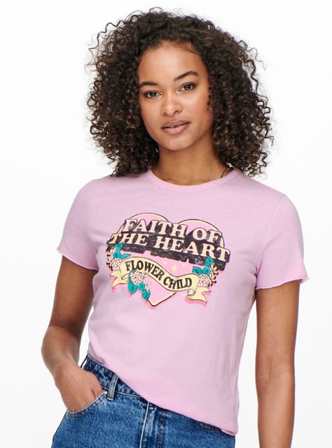 Polera Manga Corta Estilo Estampada-0