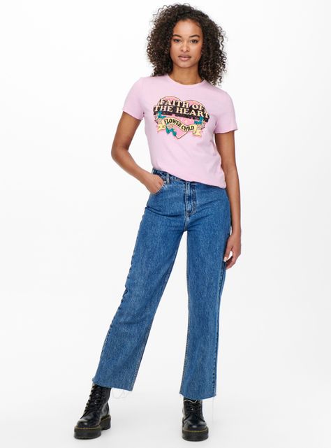 Polera Manga Corta Estilo Estampada-3
