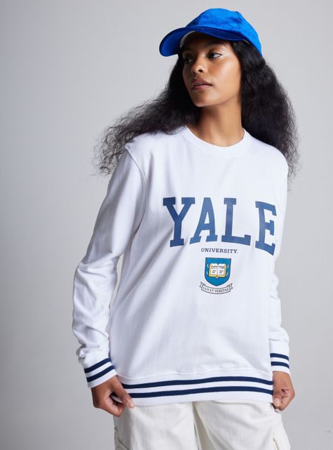 Polerón con Escudo Estilo Preppy Yale Manga Larga-0