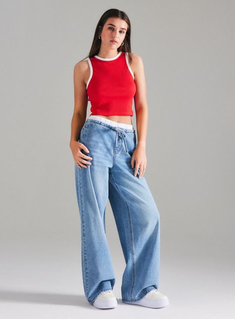 Jeans con Pretina Falsa-4