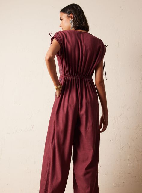 Vestido Enterito con Bordados al Tono-1