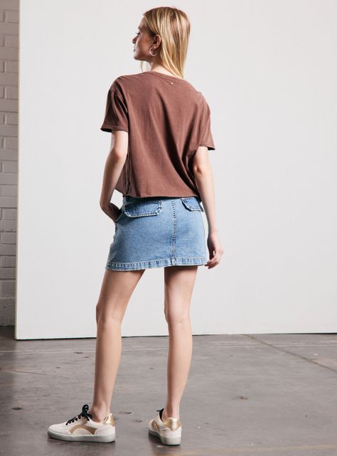 Polera Lavada con Chest Print-5