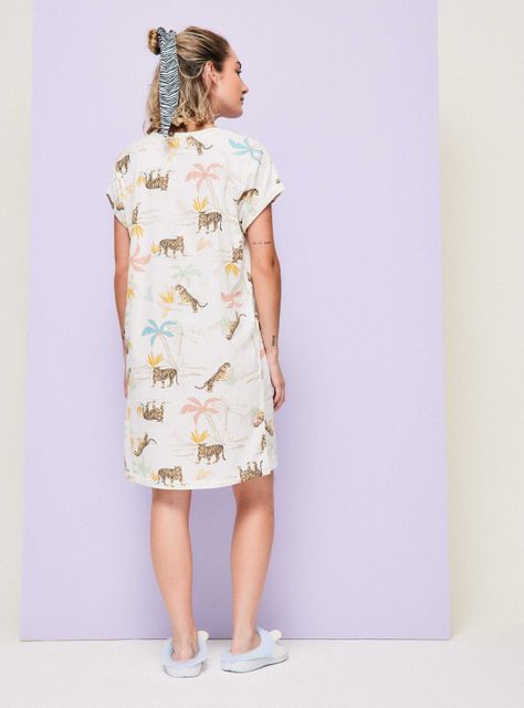 Camisa de Dormir Manga Corta Full Print-5