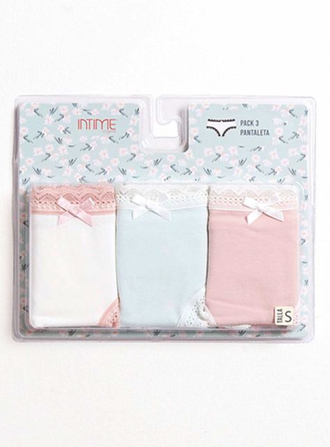 Pack 3 Pantaletas Liso Color Pastel-5