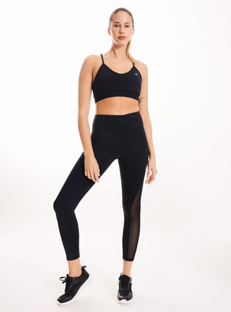 Calza Deportiva 7/8 con Detalle de Corte en Malla-4