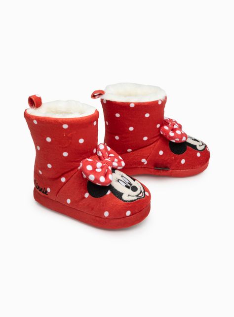Pantufla Bota  Puntos Minnie Niña-1
