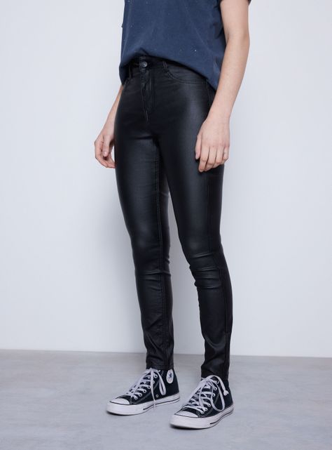 Pantalón Coated Skinny-0