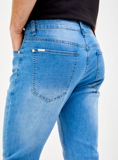 Jeans Liso Slim Fit Tiro Medio-2