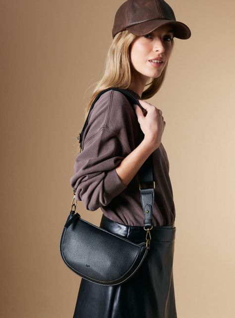 Cartera Bandolera Efecto Cuero María Pombo-0