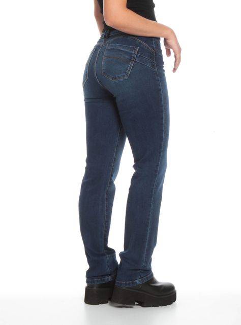 Jeans Diseño Recto Tiro Alto-1