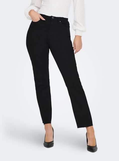 Jeans Tiro Alto Negro-0