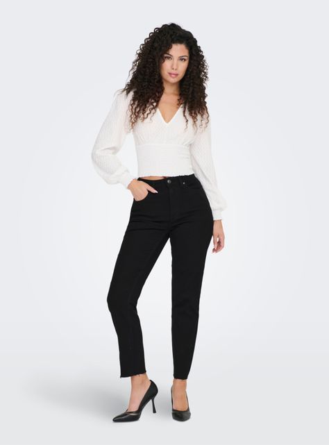 Jeans Tiro Alto Negro-2