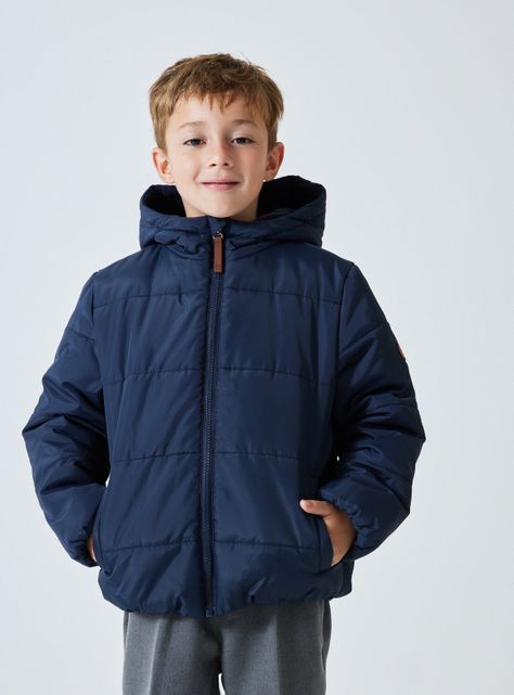 Parka con Capucha y Cierre-0