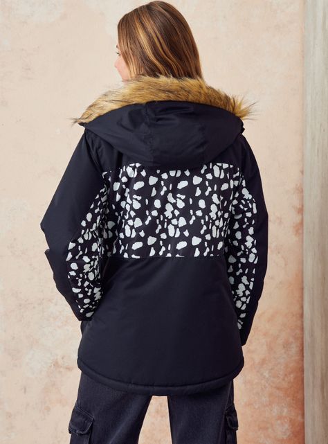 Parka con Cierre y Gorro con Pelo-1