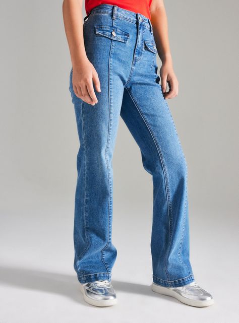Jeans Kick Flare Bolsillos Delanteros 01-0