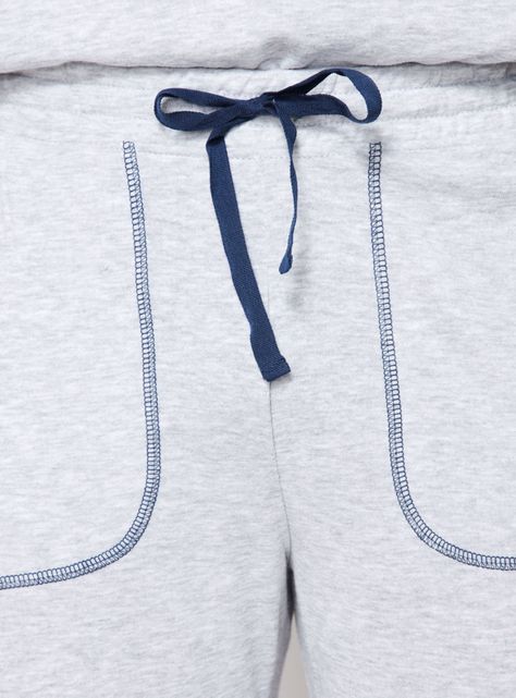 Pijama Largo Algodón French Gris-3
