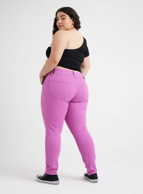 Jeans Color con 3 Botones-5