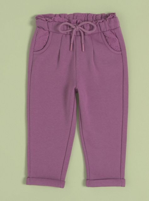 Pantalón con Detalles de Broderie a Tono-0