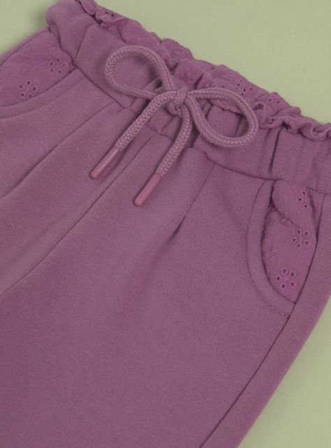 Pantalón con Detalles de Broderie a Tono-2