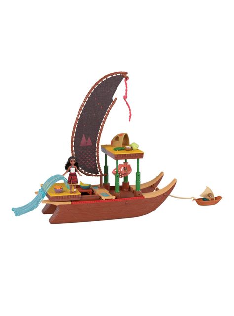 Juego Canoa de Aventuras con Mini Muñeca Moana + Accesorios-2