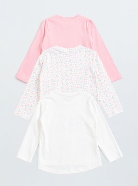 Tripack Poleras Cuello Redondo Niña-1