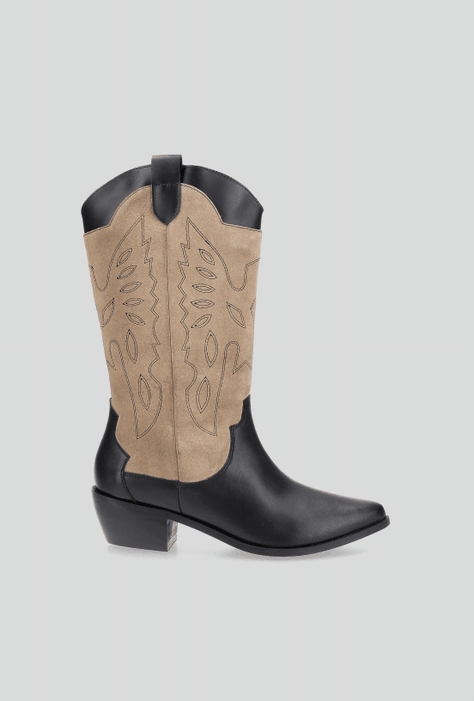 Bota Alta Cuero Colaboración María Pombo Mujer-6
