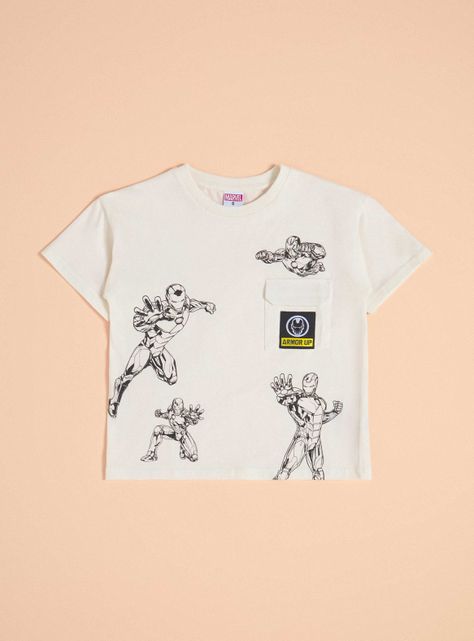 Polera Estampado Marvel Bolsillo-2