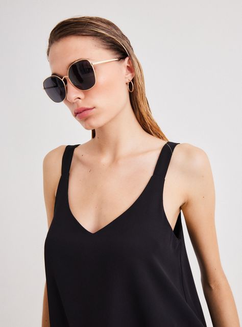 Blusa Básica Tirante Ancho en Contraste-2