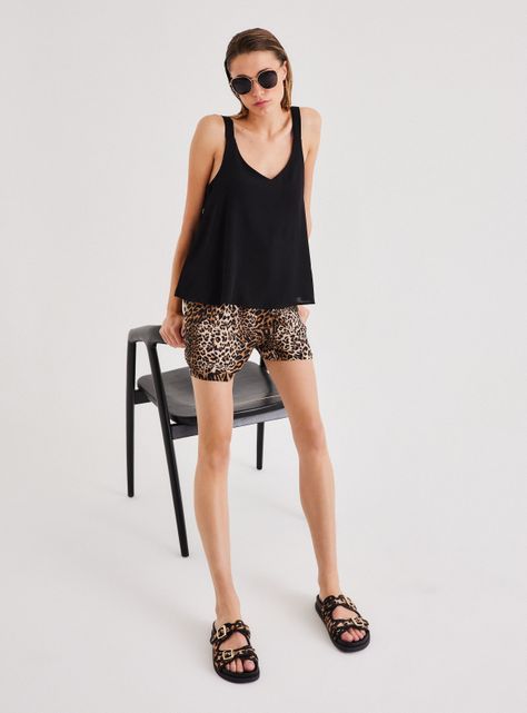 Blusa Básica Tirante Ancho en Contraste-4