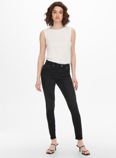 Jeans Skinny Moda Negro-3