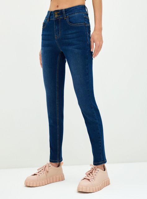 Jeans Super Skinny 2 Botones y Cierre-0