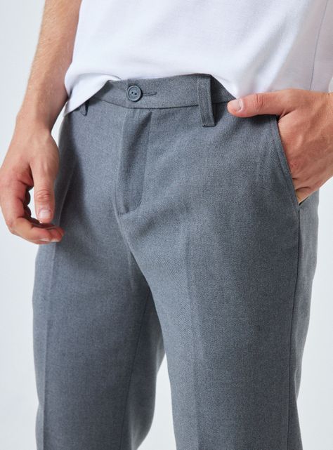Pantalón Slim Fit Gris Talla 10 A 16-2