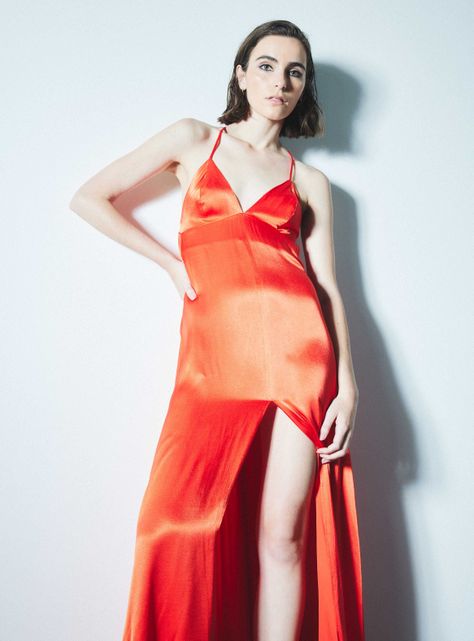 Vestido Escote Triángulo y Pabilos-2