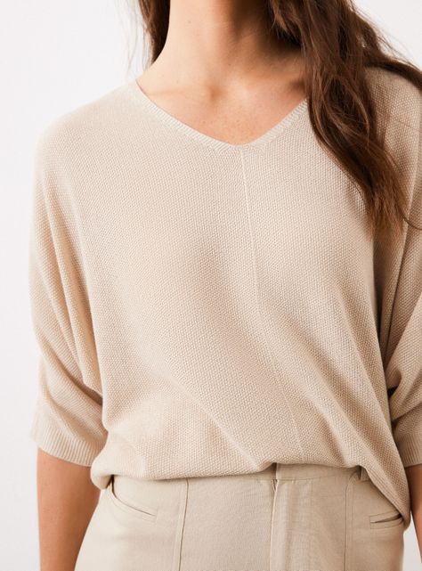 Sweater Tipo Poncho Delgado-3