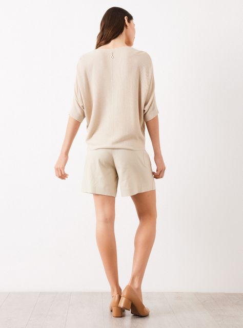 Sweater Tipo Poncho Delgado-5