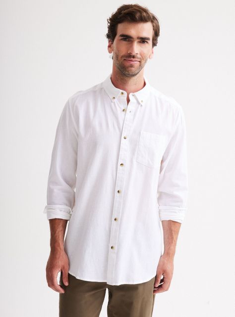 Camisa Manga Larga de Lino-0
