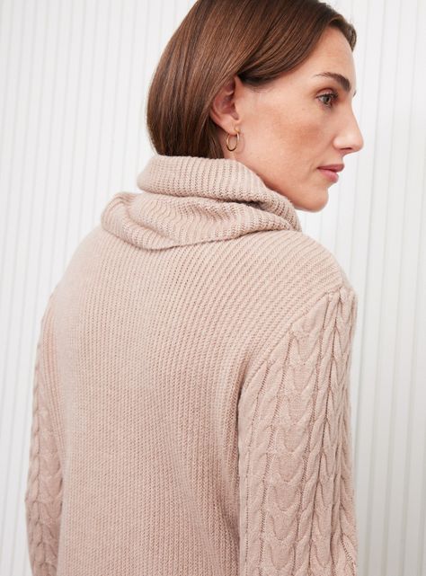 Sweater con Trenzas en Delantero Cuello Tortuga-3