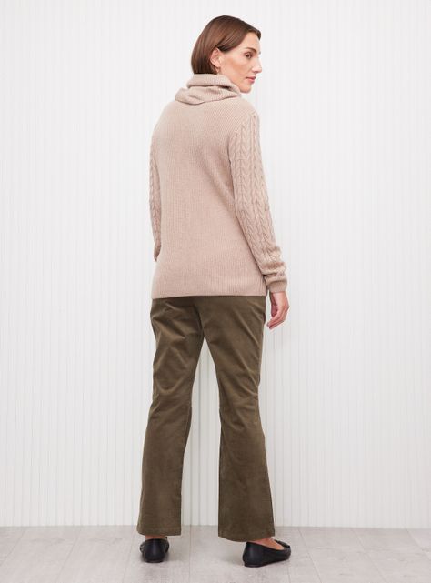Sweater con Trenzas en Delantero Cuello Tortuga-4