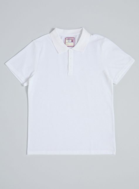 Polera Piqué Manga Corta Blanca-0