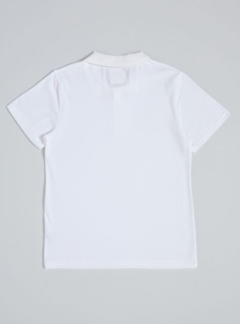 Polera Piqué Manga Corta Blanca-1