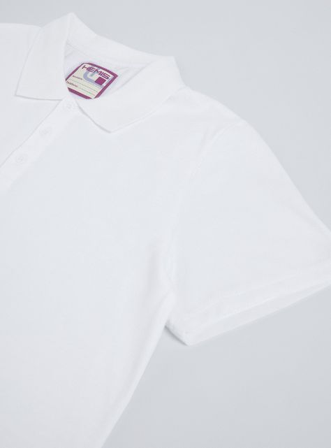 Polera Piqué Manga Corta Blanca-2