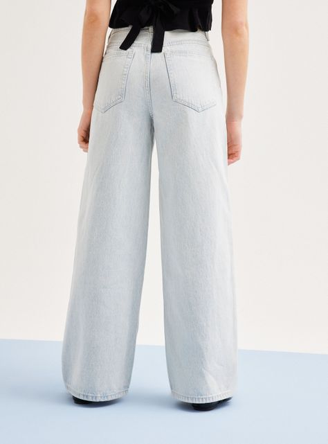 Jeans Fit Puddle Anchos y Tiro Bajo-1