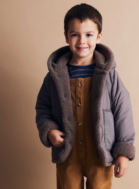 Parka Diseño con Cierre y Gorro-1