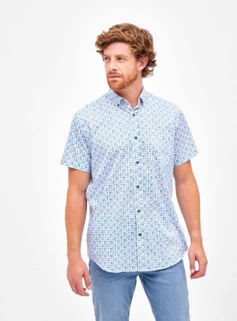 Camisa Poplin Fluor Manga Corta-0